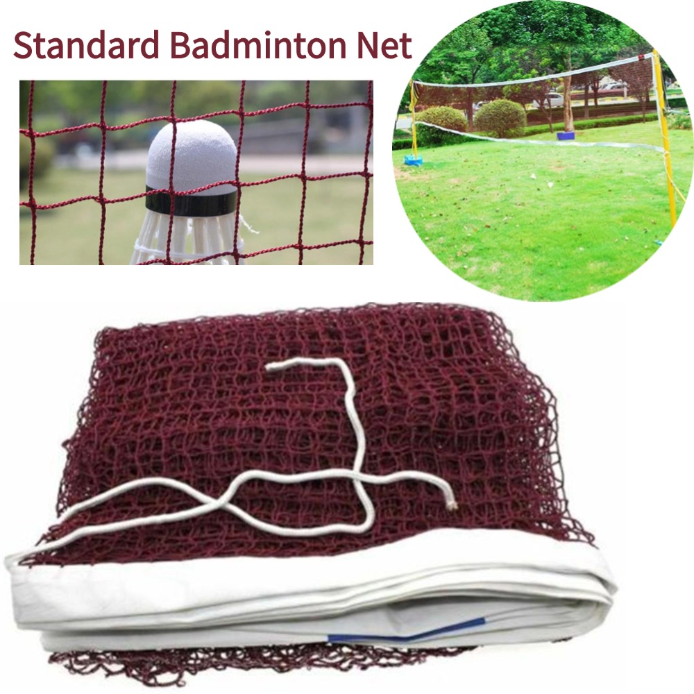 Badminton Net - ตาข่ายแบดมินตันมาตรฐานสำหรับฝึกซ้อมแบบมืออาชีพ พกพาสะดวก พับเก็บได้ ใช้ได้ทั้งกีฬาแบดมินตันและเทนนิสกลางแจ้ง
