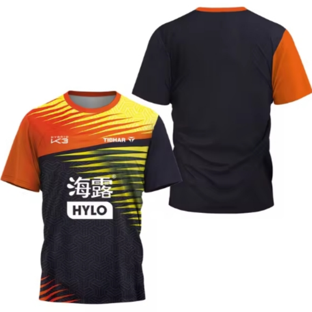 Badminton Emoji - เสื้อยืดลายกีฬาปิงปองชายลายสามเหลี่ยมระบายอากาศแห้งเร็วสำหรับฤดูร้อน2024