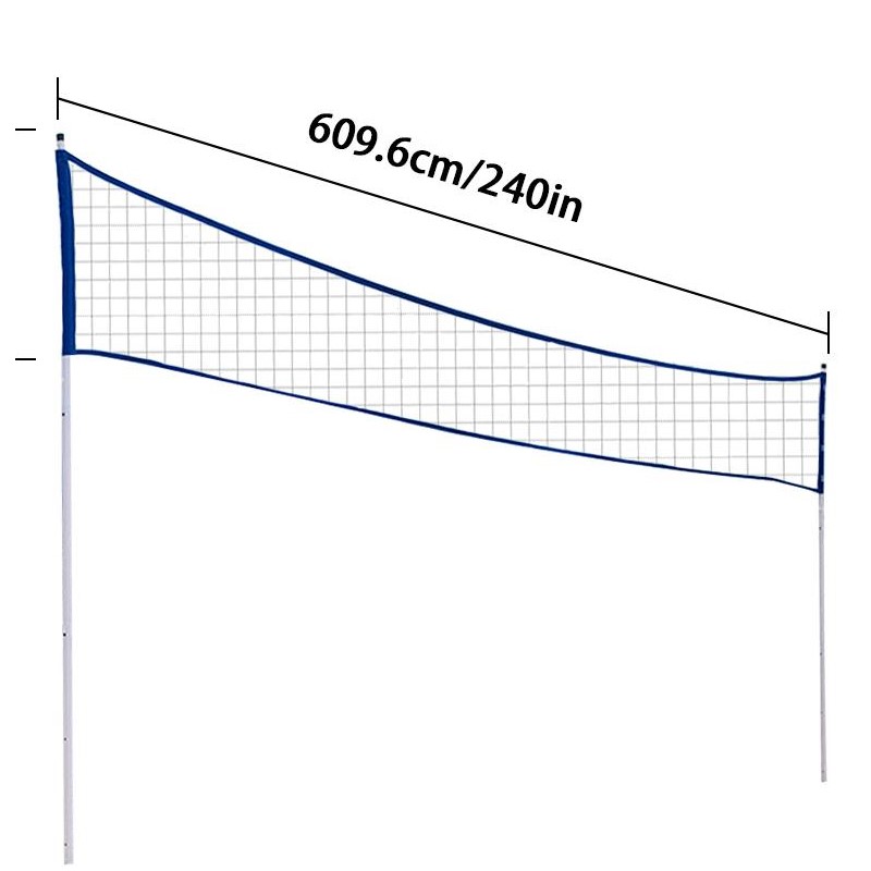 Badminton Net - ตาข่ายแบดมินตันแบบพกพา ตาข่ายวอลเลย์บอลมืออาชีพ พร้อมกระเป๋าพกพา กีฬาชายหาด ติดตั้งง่าย สำหรับกีฬากลางแจ้ง