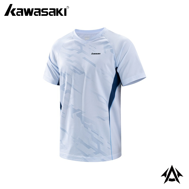 Badminton Emoji - เสื้อแบดมินตันมืออาชีพสำหรับผู้ชายและผู้หญิงของคาวาซากิ เสื้อยืดแบบยูนิเซ็กซ์ที่สวมใส่สบาย ระบายอากาศได้ดี ซับเหงื่อ เสื้อยืดสำหรับการแข่งขัน