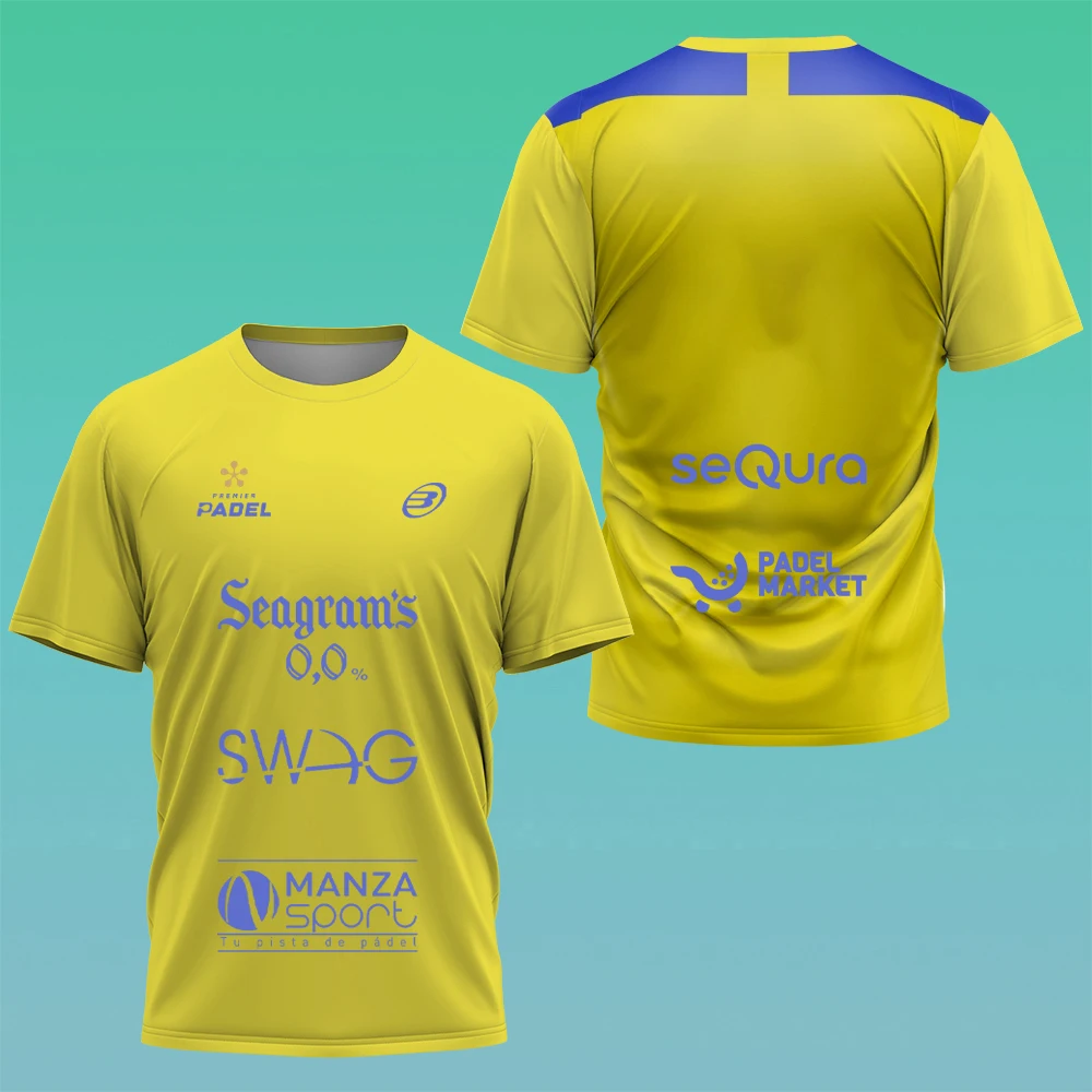 Badminton Asia - เสื้อยืดผู้ชายแฟชั่นฤดูร้อนลายเทนนิส แขนสั้น แห้งเร็ว เหมาะสำหรับกีฬาแบดมินตัน ปิงปอง และกีฬาอื่นๆ