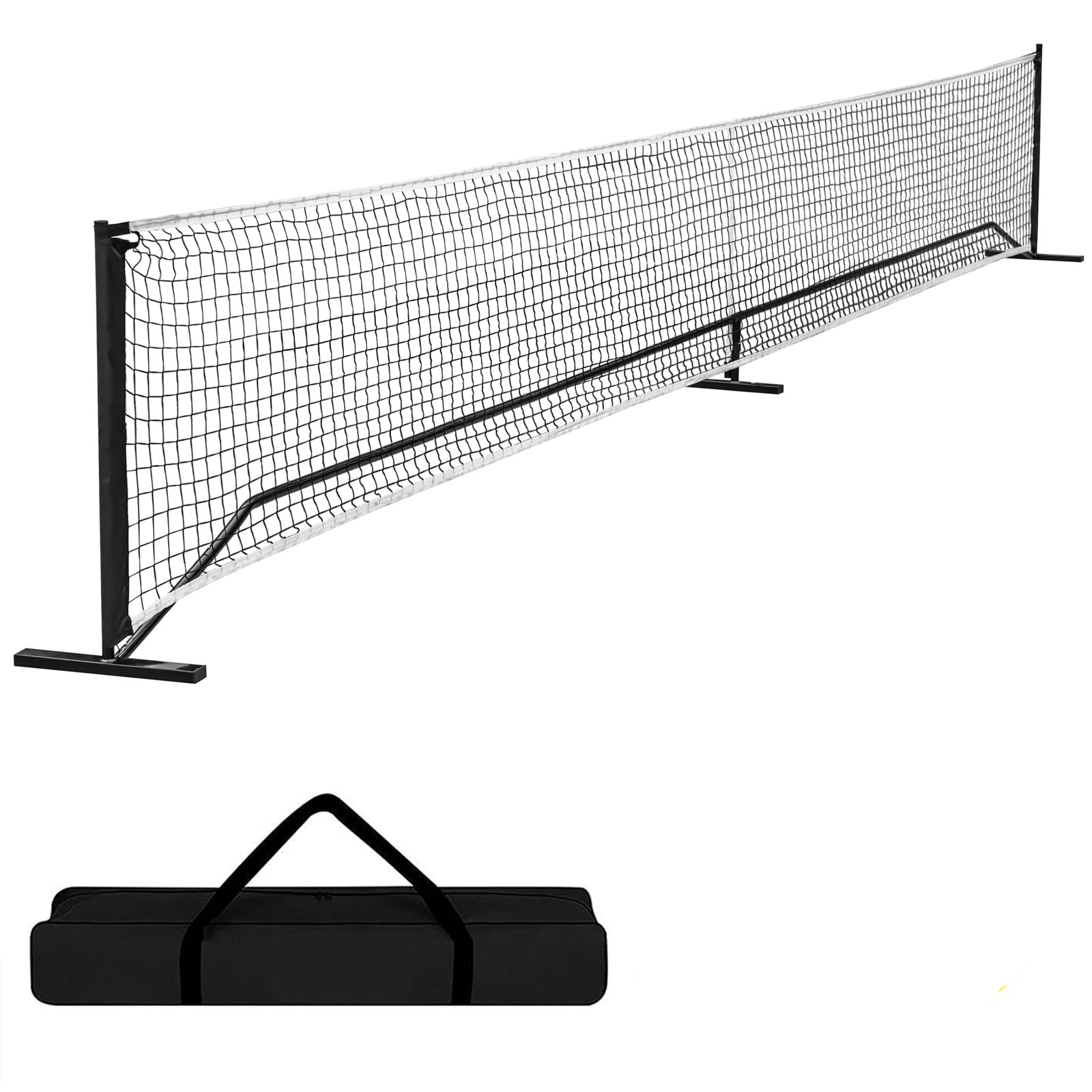 Badminton Net - ตาข่ายแบดมินตันแบบพกพาขนาด 6.7*0.9 เมตร พร้อมตาข่ายลูกพิคเคิลบอลแบบพิเศษ พร้อมกระเป๋าสำหรับการเล่นแบบแข่งขัน