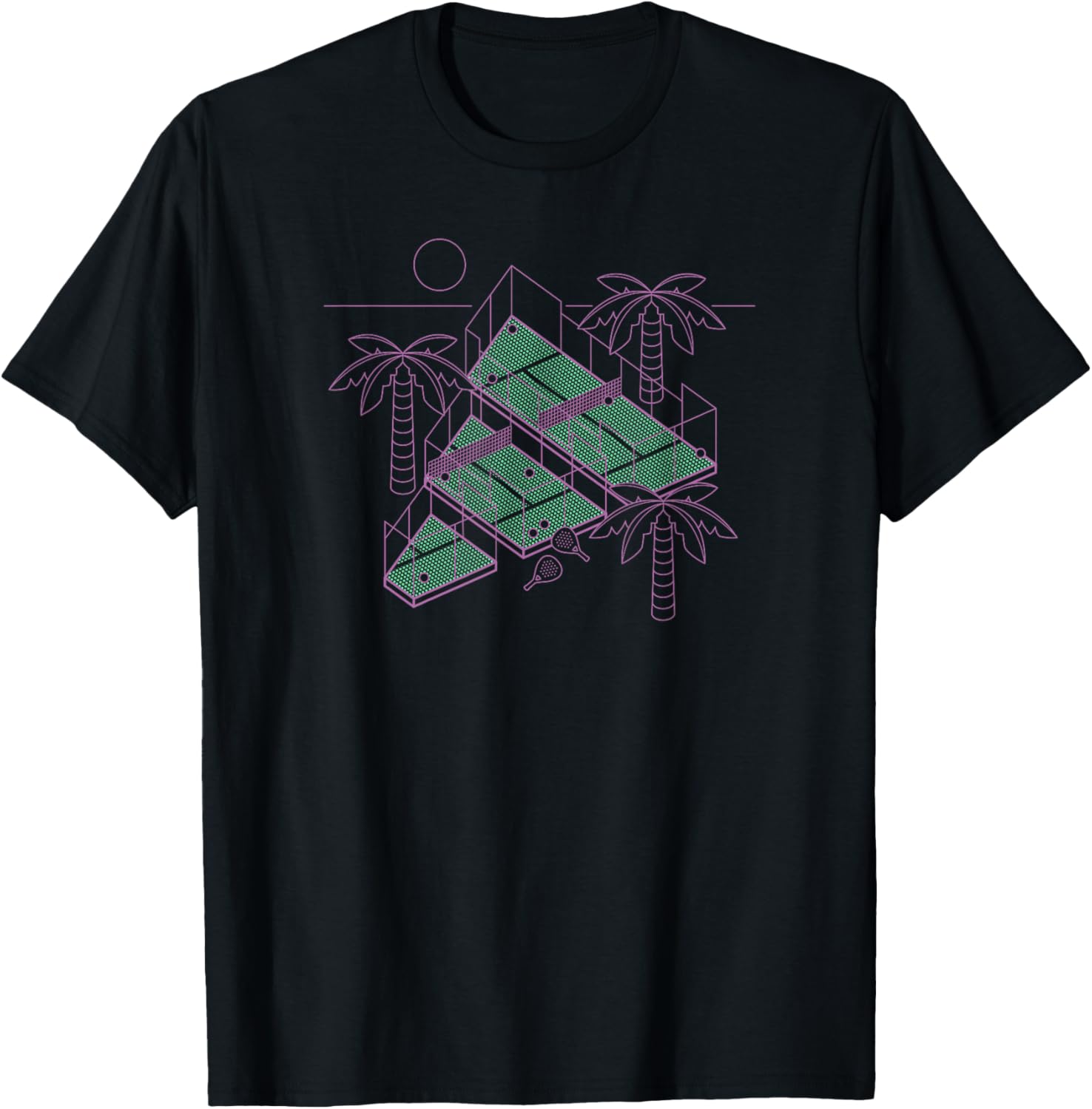 Badminton Icon - Badge of Sport เทนนิสพาเดลโลโก้เสื้อยืด Unisex ฤดูร้อน