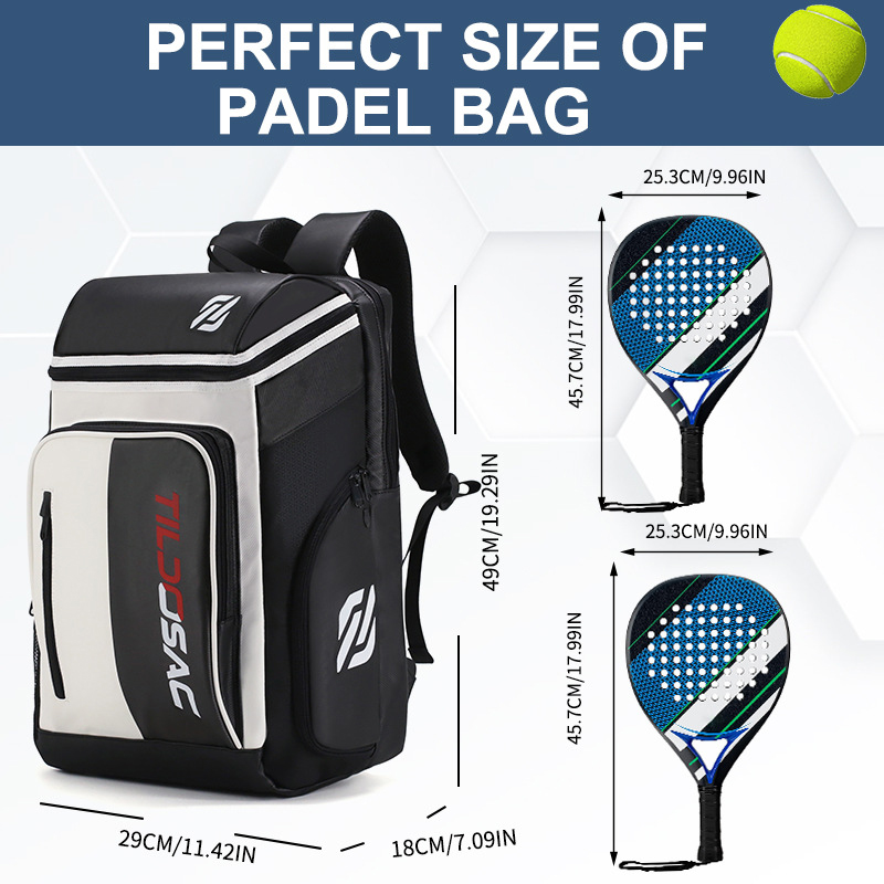 กระเป๋าเป้สะพายหลังใส่ไม้พาเดล - Backpack Racket Bag บทวิจารณ์และราคา